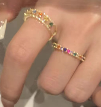 Small Luxurious Colored Gemstone Ring