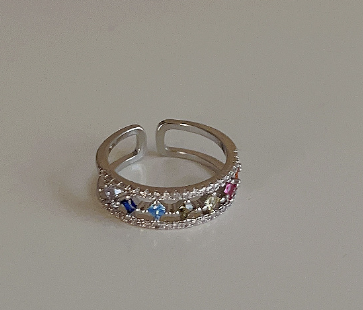 Small Luxurious Colored Gemstone Ring