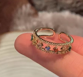 Small Luxurious Colored Gemstone Ring
